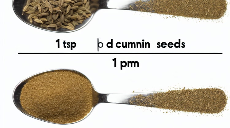 1 tsp cumin seed equals how much ground cumin