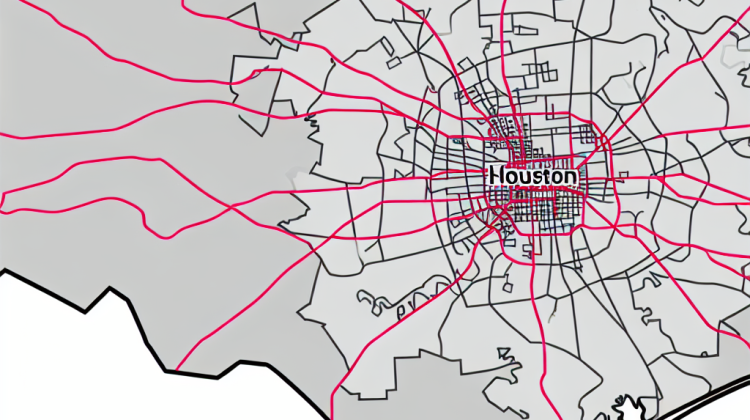 absolute location of houston