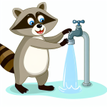 can raccoons turn on water faucets