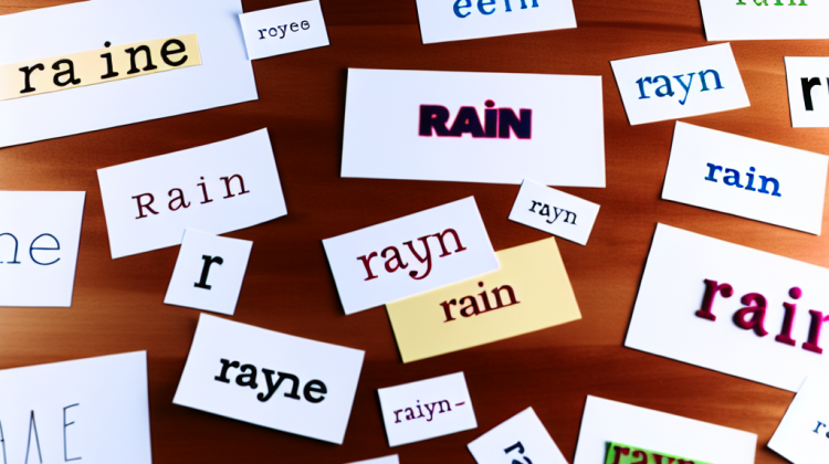 different ways to spell rain as a name