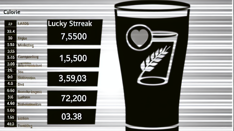 how many calories are in lucky streak beer