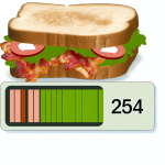 how many calories is a blt on wheat bread