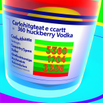 how many carbs in 360 huckleberry vodka