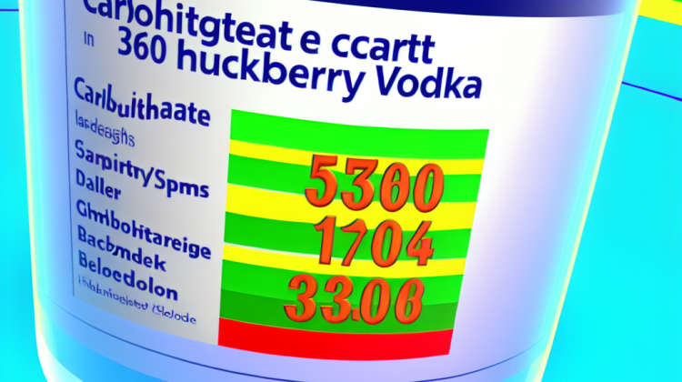 how many carbs in 360 huckleberry vodka