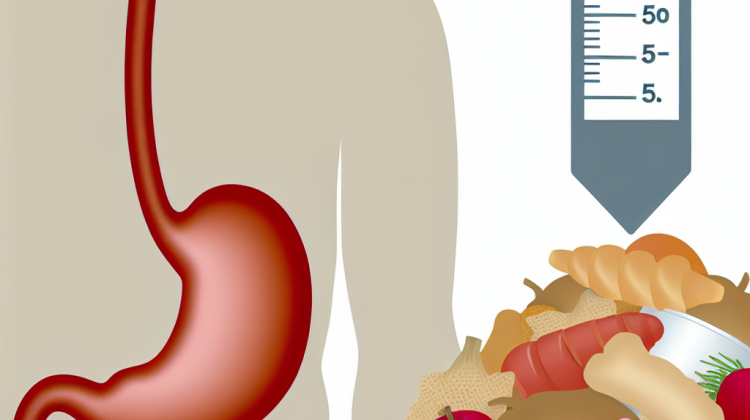 how many pounds of food can the human stomach hold