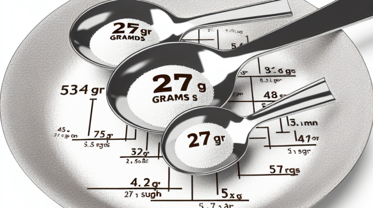 how many teaspoons is 27 grams of sugar