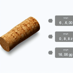 how much does a wine cork weigh