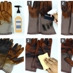 how to clean leather bbq gloves