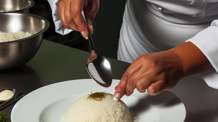 how to plate rice like a chef