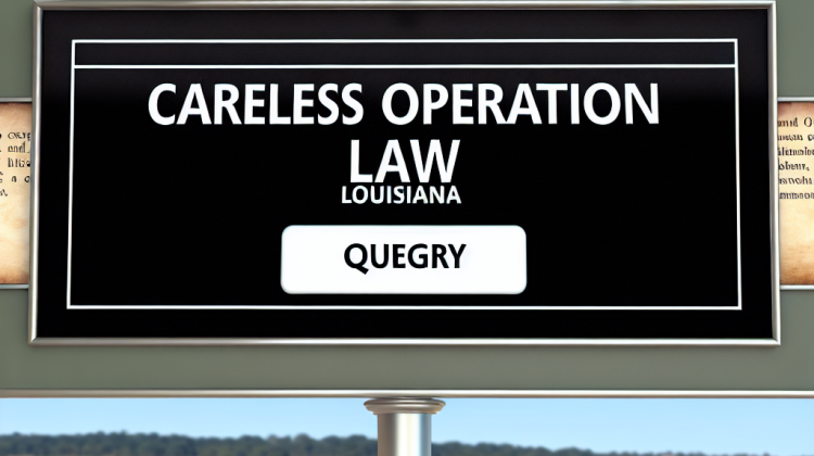 is careless operation a misdemeanor in louisiana