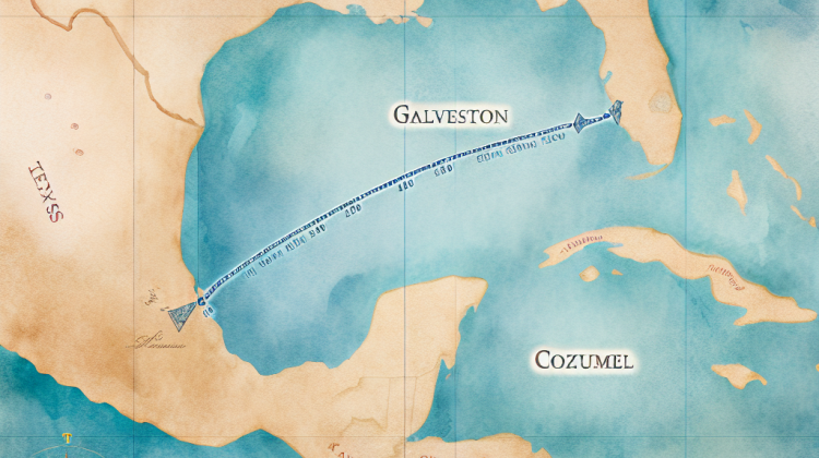 miles from galveston to cozumel by boat