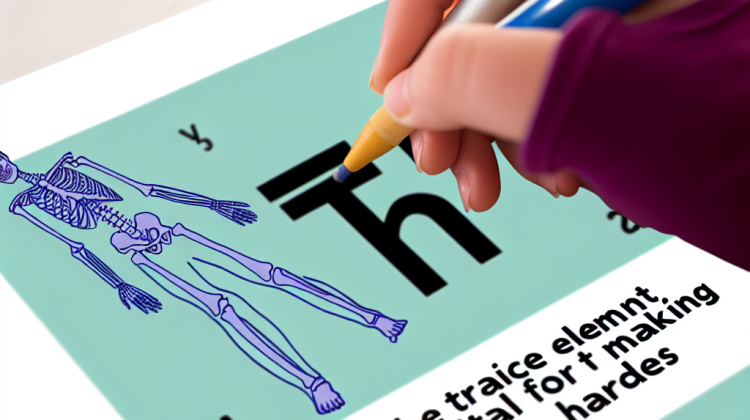 name the trace element for making bones hard