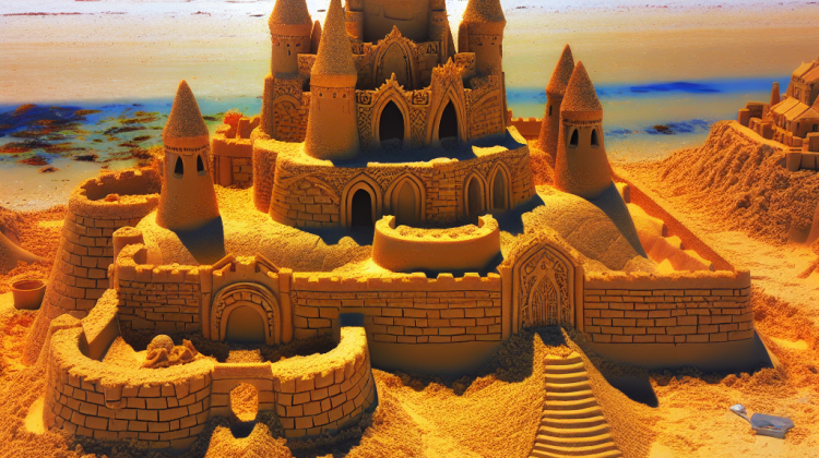 sunbaked sand castle